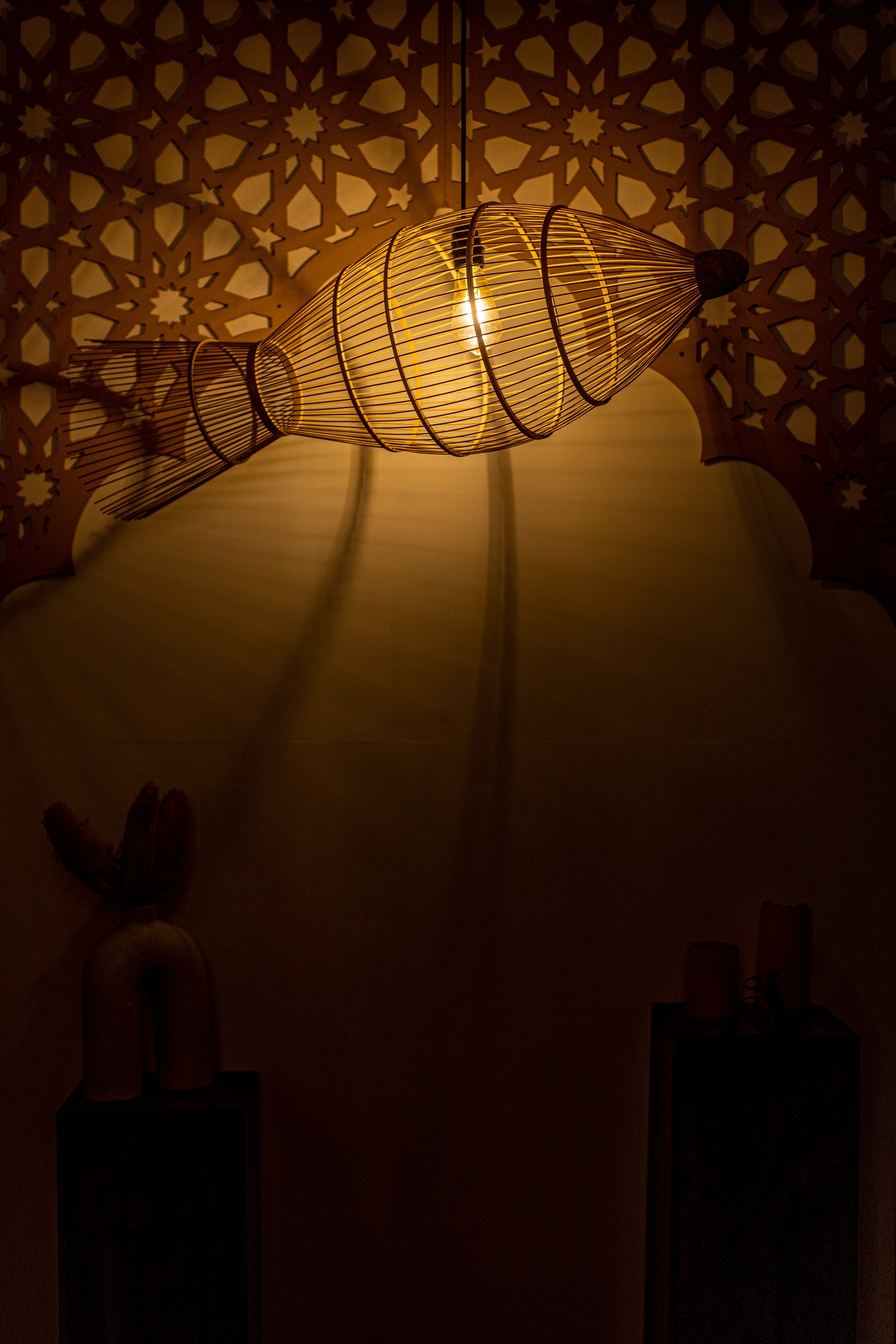 Bamboo Fish Light |  Chandelier Lamp | Hanging light