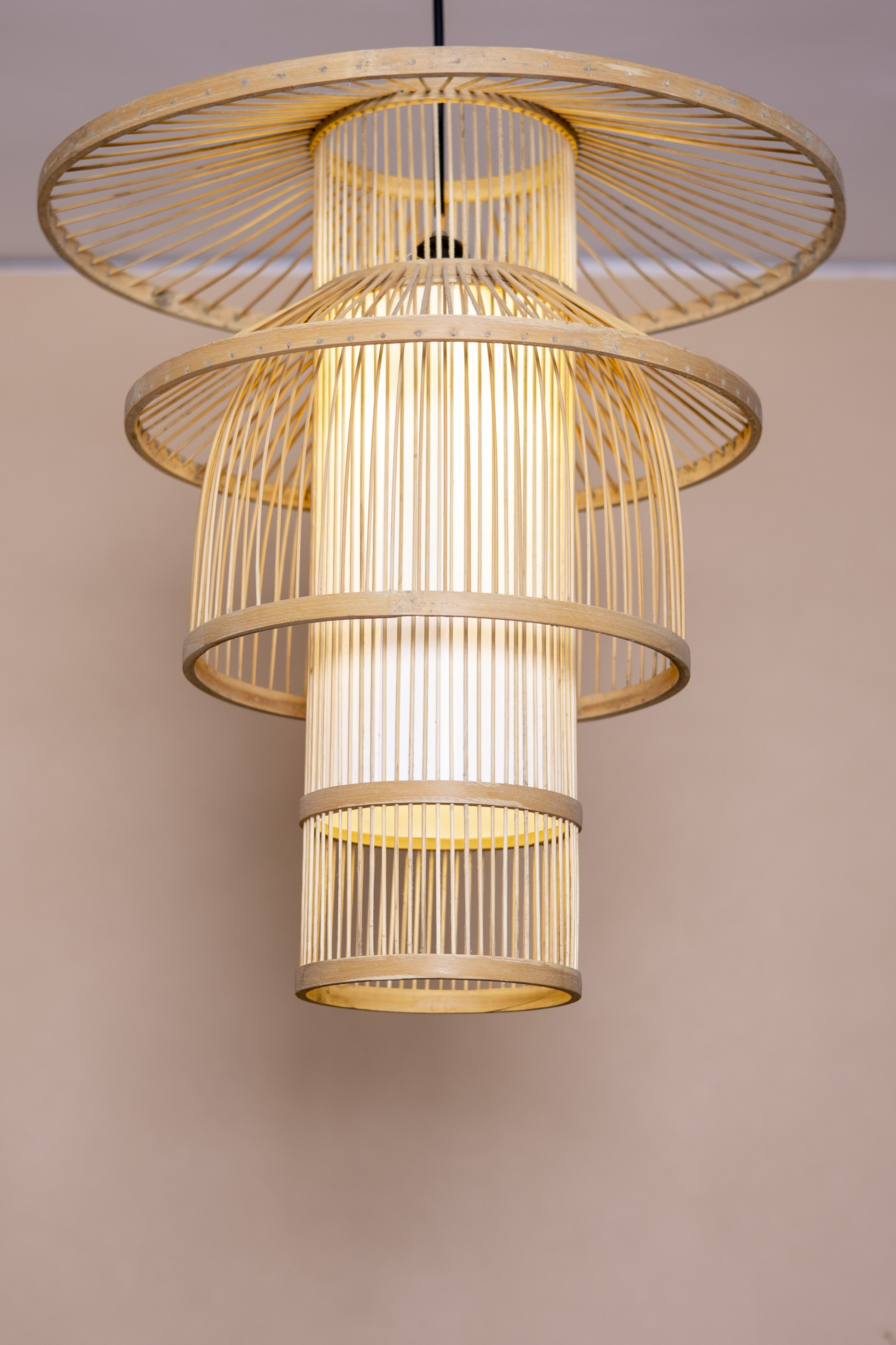 Bamboo Light with acryllic sheet |  Chandelier Lamp | Hanging light